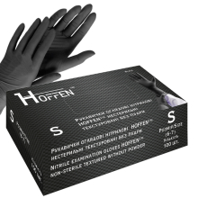 Рукавиці нітрил. HOFFEN чорні S без пудри (100шт/уп) (10уп/ящ)