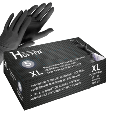 Рукавиці нітрил. HOFF Medical 5.0 чорні XL без пудри (100шт/уп) (10уп/ящ)