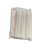 Трубочки коктейльные в др.упаковке д.4,8мм/21см черная (200шт/уп) (35уп/ящ)