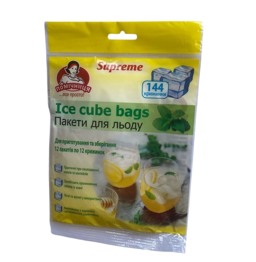 Пакети для льоду ECO FRIENDLY ТМ "Помічниця" Supreme 144 шт, 16,5см х 28см