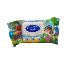  Волога серветка дитяча   120 шт. з клапаном 