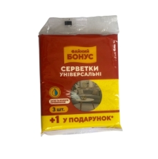 Серветки кухонні Бонус універсальні віскозні /3 NEW