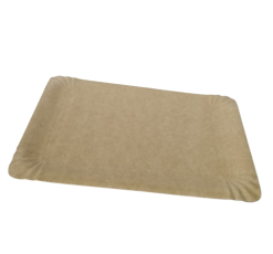 Тарелка бумажная крафт с ламинацией 15*22  Тарелка бумажная крафт с ламинацией 15*22 (100шт/1000шт)