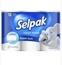 Туалетний папір Selpak Super Soft 3-x шаровий /12 Туалетний папір Selpak Super Soft 3-x шаровий /12