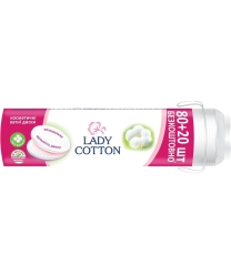 Lady Cotton диски ватні косметичні 80+20 шт. Lady Cotton диски ватні косметичні 80+20 шт.
