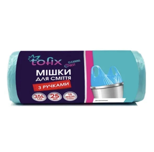 Пакети для сміття Тофікс 35л/25шт з ручками (1/30)