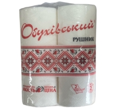 Рушник паперовий ОБУХІВСЬКИЙ 2 шаровий /2