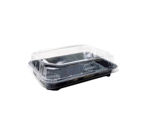 Контейнер пластиковый для суши 64 ПЭТ 220*147*18 черный