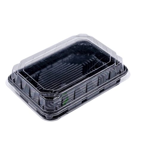Контейнер пластиковый для суши 63 ПЭТ 180*130*18 черный