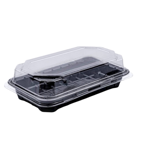 Крышка пластиковая 67 ПЭТ 185*110*30 прозрачная