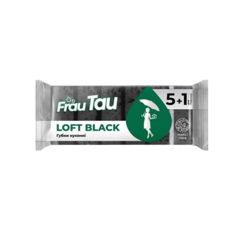 Губки кухонні TM Frau Tau Black 6шт.