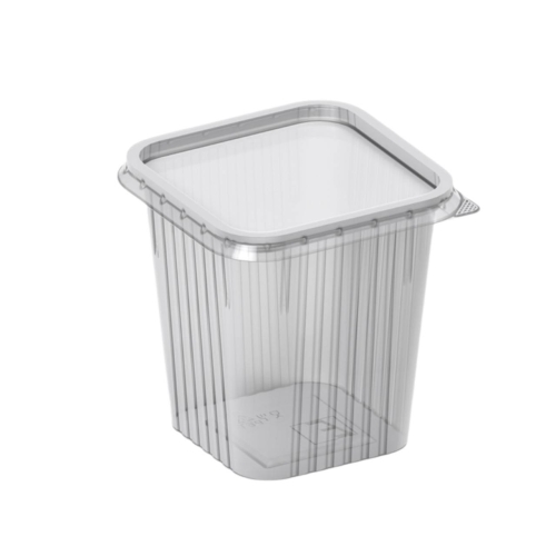 Контейнер пластик. однораз. ИТ-90500+кришка 92,5*92,5*98 500мл 1/1000