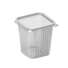 Контейнер пластиковый ИТ-90500+кришка 92,5*92,5*98 500мл  Контейнер пластик. однораз. ИТ-90500+кришка 92,5*92,5*98 500мл 1/1000