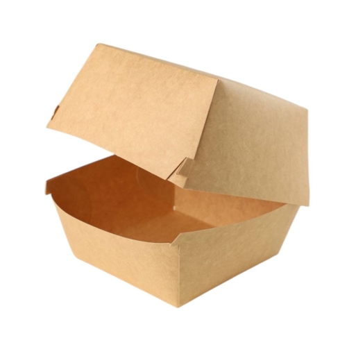 Коробка для бургера 120*120*120мм крафт клеєна (100шт/уп) (300шт/ящ)