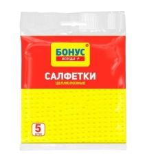 Серветки кухонні БОНУС целюлозні 4+1 шт. Серветки кухонні БОНУС целюлозні 4+1 шт.