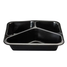 Лоток ПП Т-3 чорний, 227*178*50мм