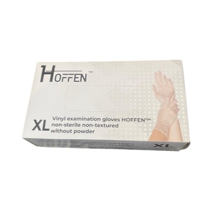 Рукавиці вініл, нестерильні, неопудрені, прозорі ХL (100шт/уп) (10уп/ящ)