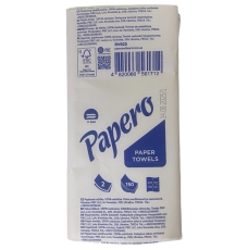 Полотенце бумажное Papero VV белый 2-слой. 230*205 150шт (1/20)