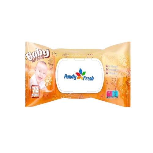 Вологі серветки 72шт fresh яблуко з клапаном (16шт/ящ)