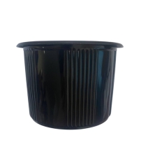 Лоток D-115мм 500мл Чорний (1/750) (супник ребристий)