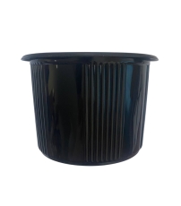 Лоток D-115мм 500мл Чорний (1/750) (супник ребристий)